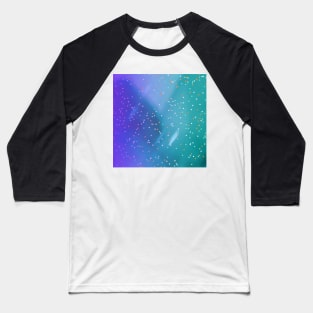 Green and purple gradient with stars pattern Baseball T-Shirt